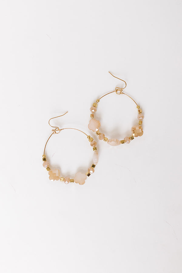 Premium Champagne Love Hoop Earrings