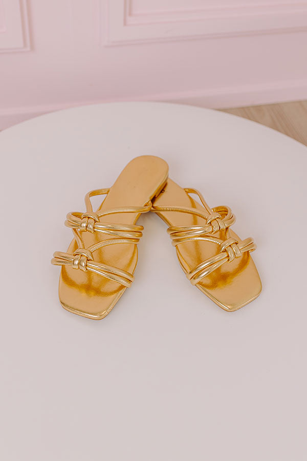 Premium Willa Metallic Gold Sandals – Ultimate Style Upgrade