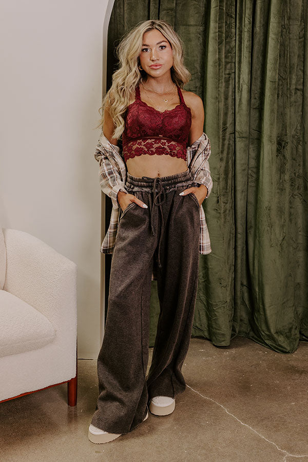 Ultimate Juliette Racerback Lace Bralette in Wine - Premium Comfort & Style