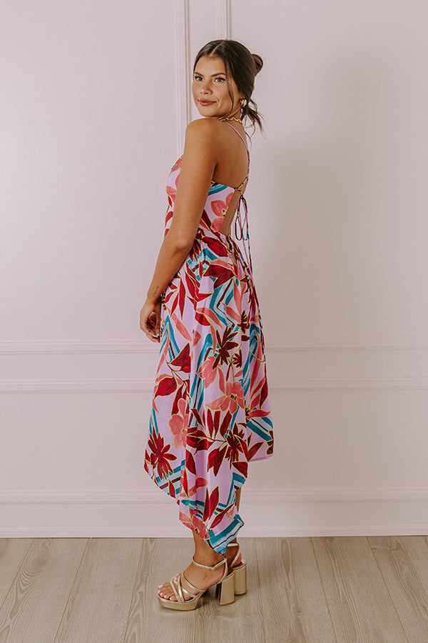 Ultimate Tropical Elegance Midi Dress