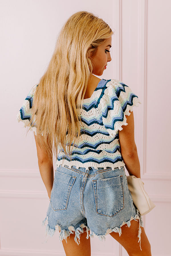 Premium Blue Crochet Top – Ultimate Summer Style