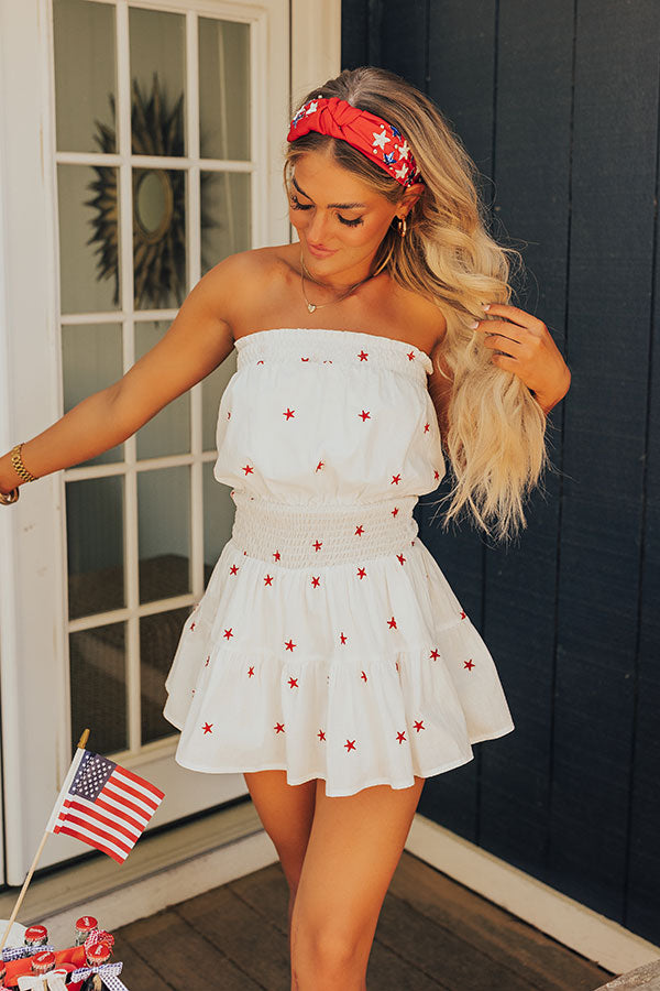 Premium Stars & Sparkles Embroidered Romper - Ultimate Summer Style