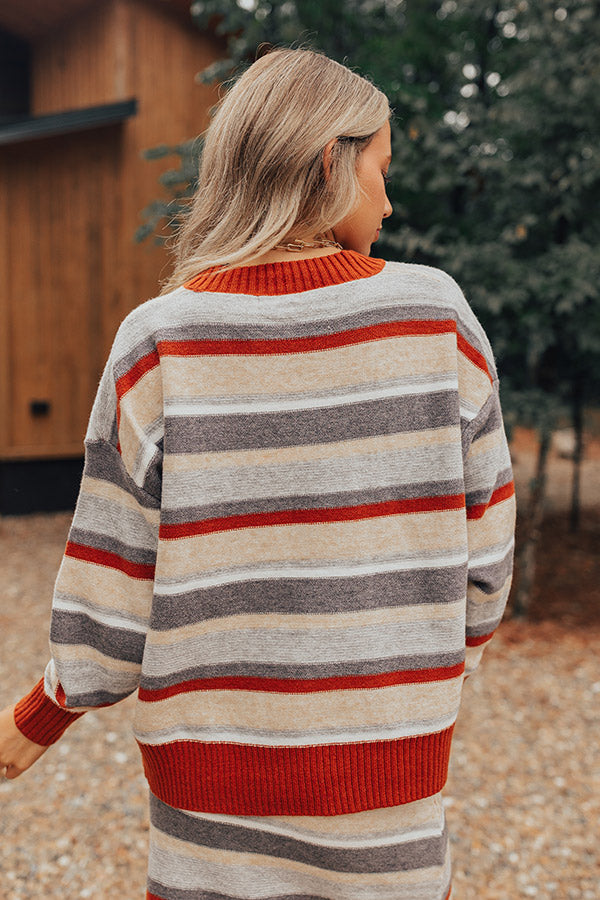 Premium Mulled Wine Stripe Sweater - Ultimate Comfort & Style