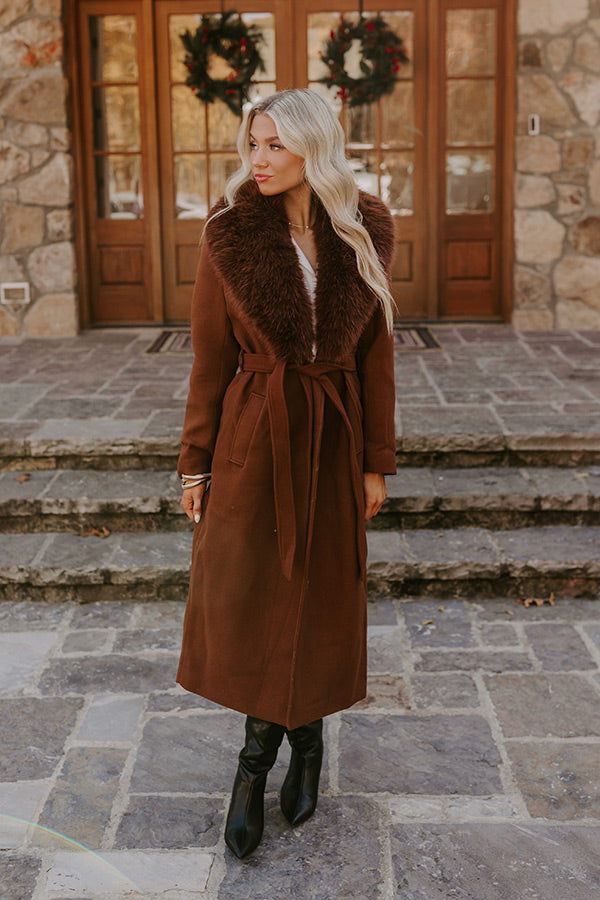 Premium Central Park Stroll Coat in Chocolate - Ultimate Winter Style