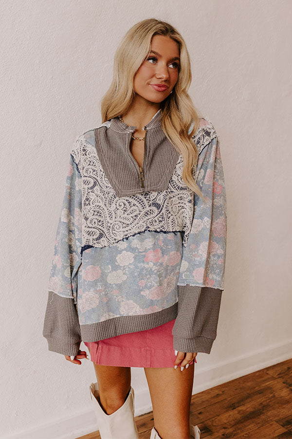 Premium Floral Dreams Color Block Pullover - Ultimate Style Upgrade