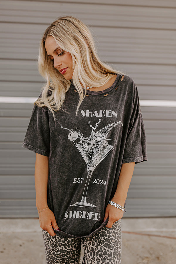 Premium Vintage Martini Graphic Tee - Ultimate Cool Style