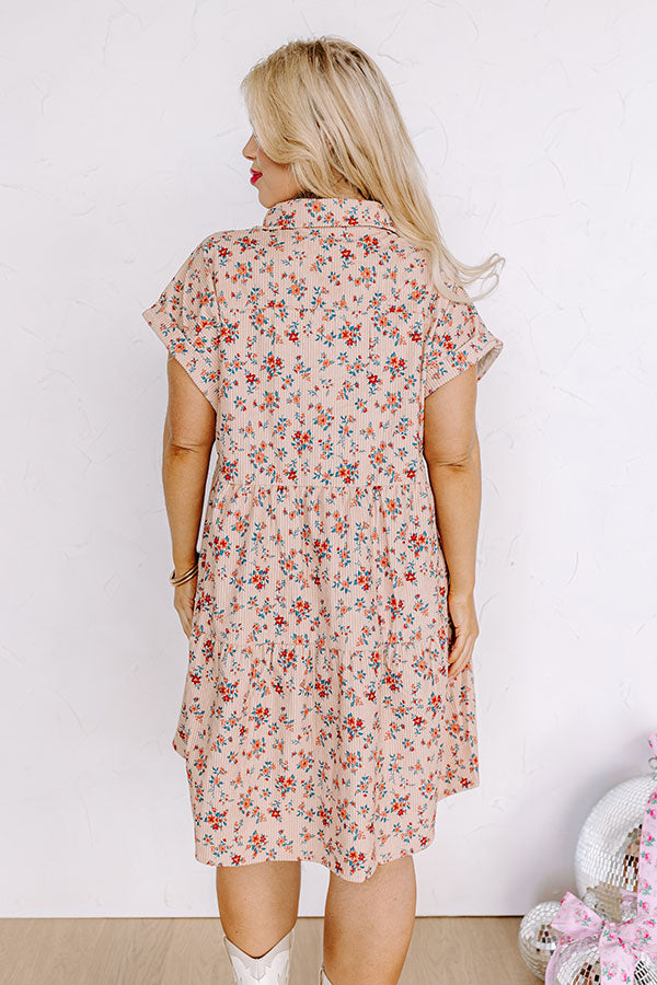 Ultimate Comfort Floral Corduroy Dress for Curves