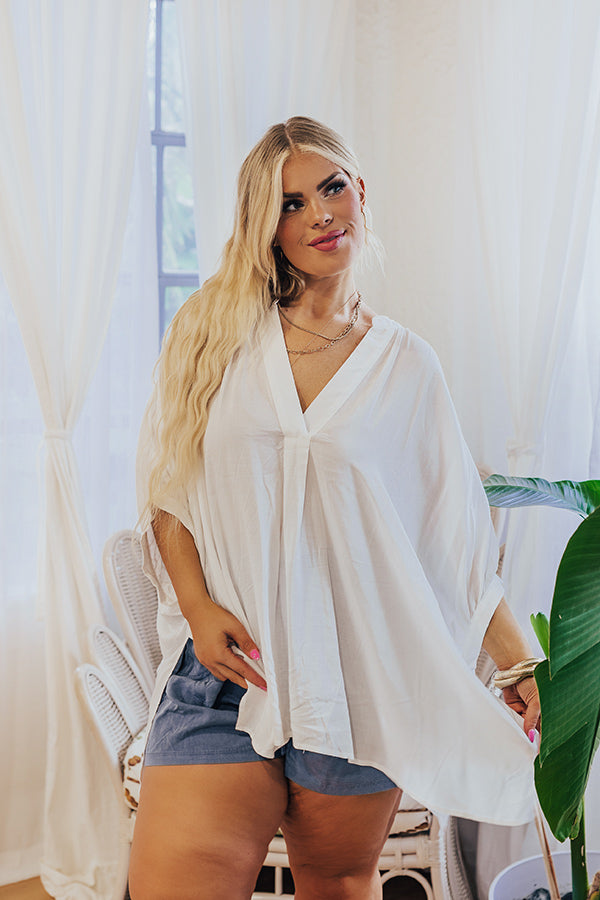 Ultimate Sun-Kissed Sands Shift Top - White Curves Edition