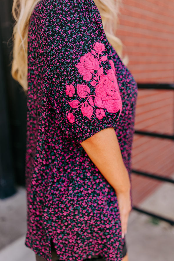 Premium Embroidered Floral Shift Top - Ultimate Style Statement