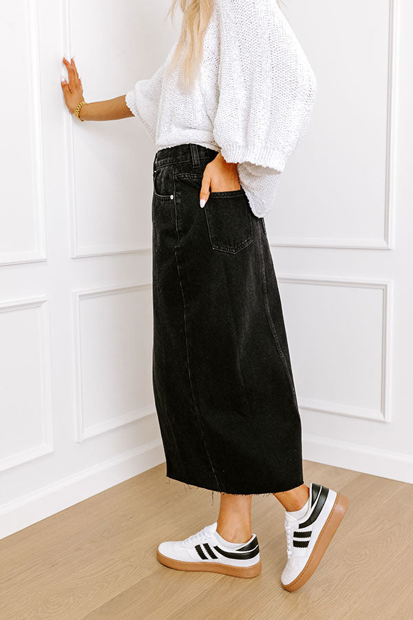 The Ultimate Krysia Denim Skirt - Premium Black Denim