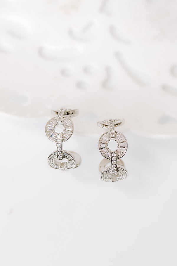 Premium Cosmos & City Lights Hoop Earrings - Ultimate Silver Style