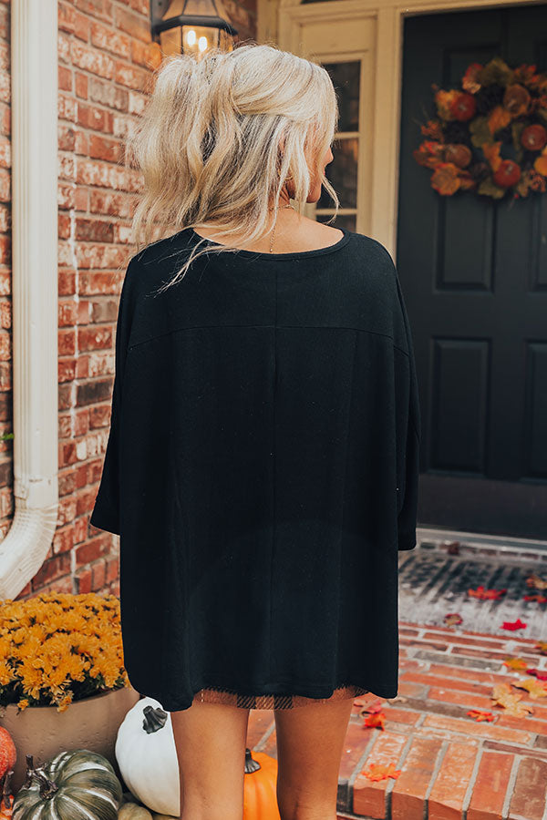 Ultimate Comfort Oversized Dolman Tee - Black