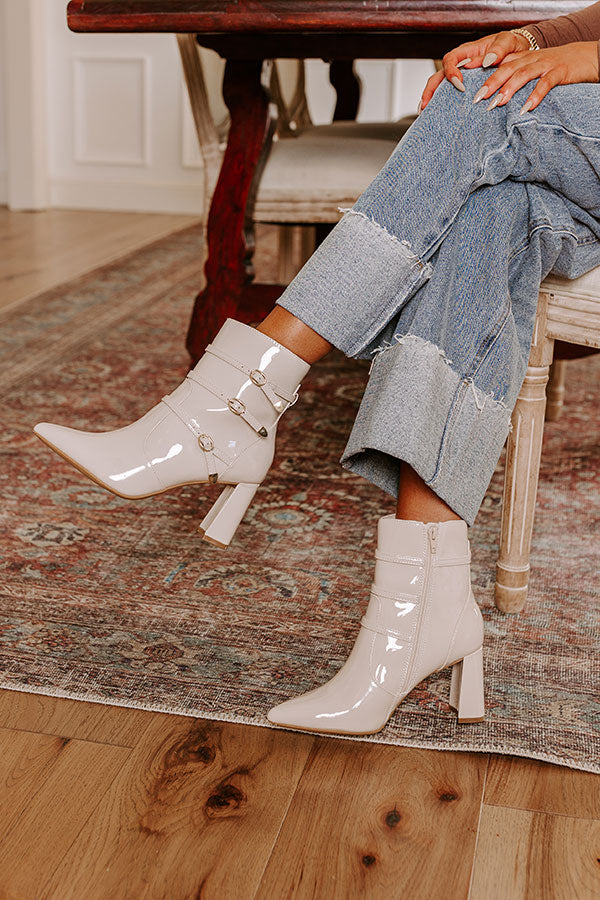 The Claire Premium Patent Bootie - Ultimate Style & Comfort