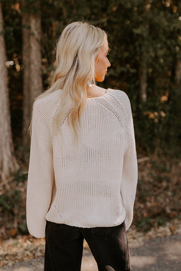 Premium Cozy A La Mode Knit Sweater - Ultimate Comfort in Cream