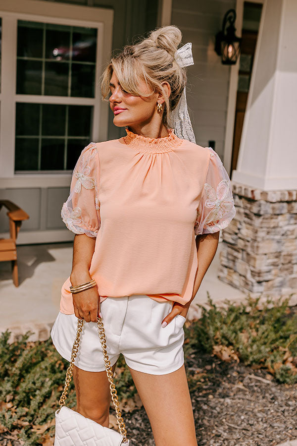 Premium Peach Cherished Moment Shift Top