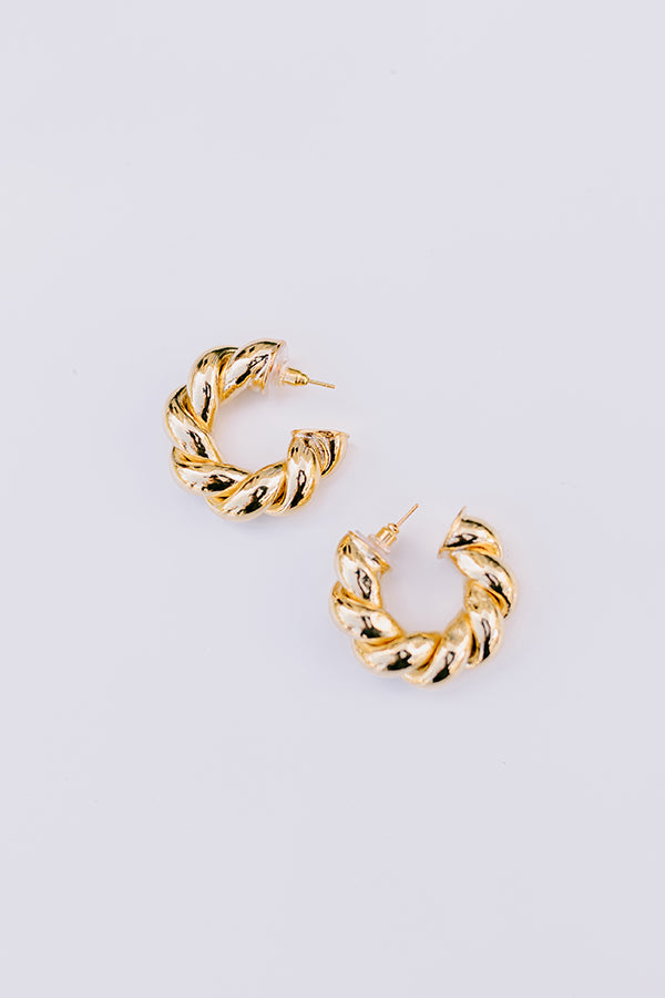 Premium Coiled Gold Hoop Earrings - Ultimate Style Upgrade