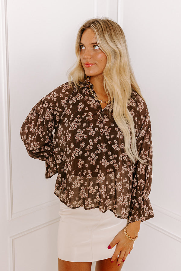 Premium Floral Fascination Shift Top - Ultimate Fall Fashion