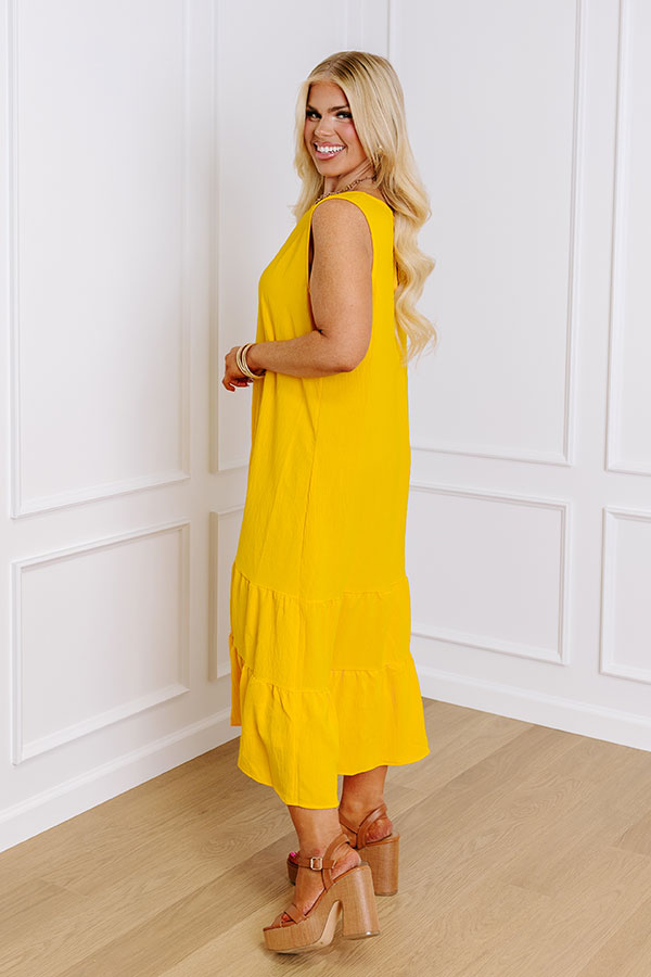 Premium Marigold Summer Shift Dress - Ultimate Comfort for Curves