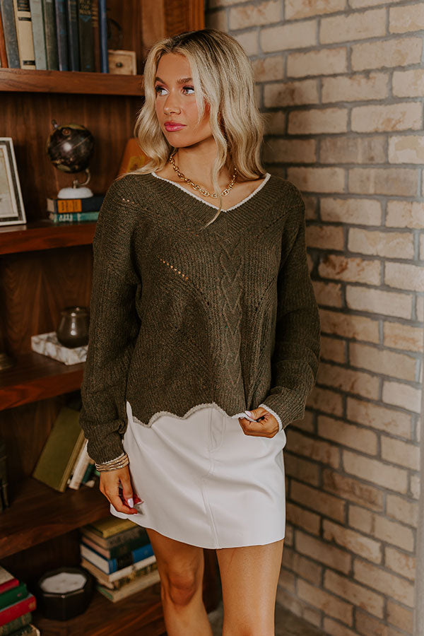 Ultimate Cozy Knit Sweater - Martini Olive