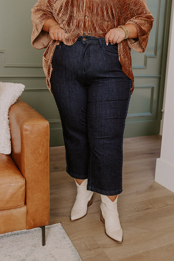 Premium JUDY BLUE Kinsley High Waist Wide Leg Jeans for Curves