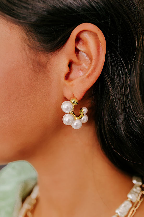 Premium Gold Vermeil Pearl Hoop Earrings - Elevate Your Style