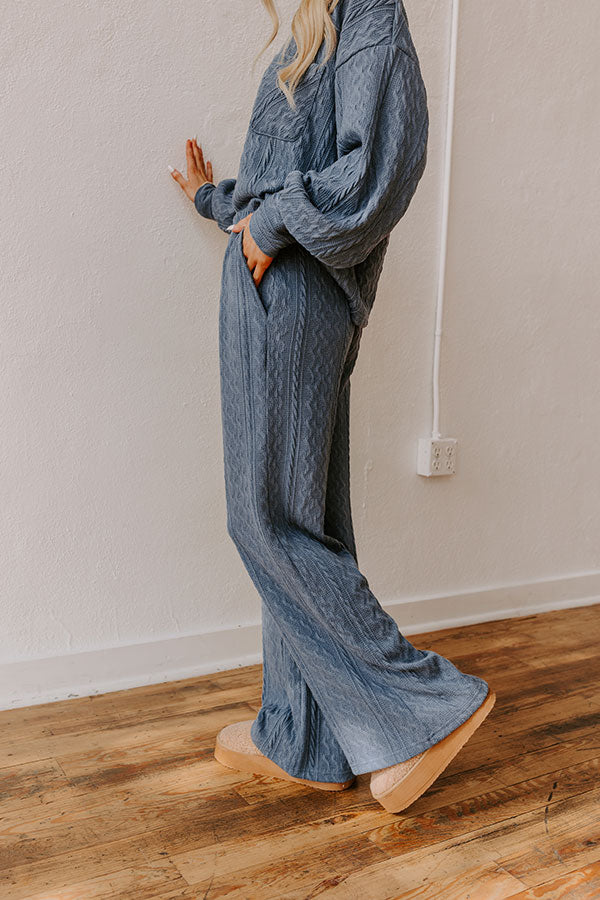 Premium Fireside Cozy High Waist Cable Knit Pants - Ultimate Comfort & Style