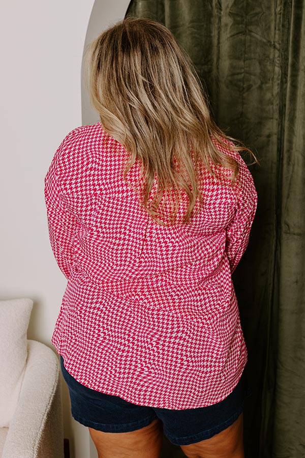 Premium Houndstooth Elegance Top - Ultimate Style Upgrade