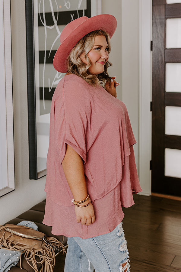 Premium Tranquil Time Shift Blush Curves Top