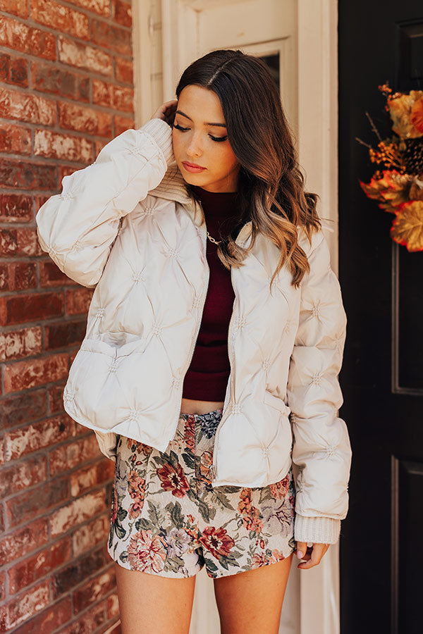 Premium Cream Puffer Jacket – Ultimate Winter Style