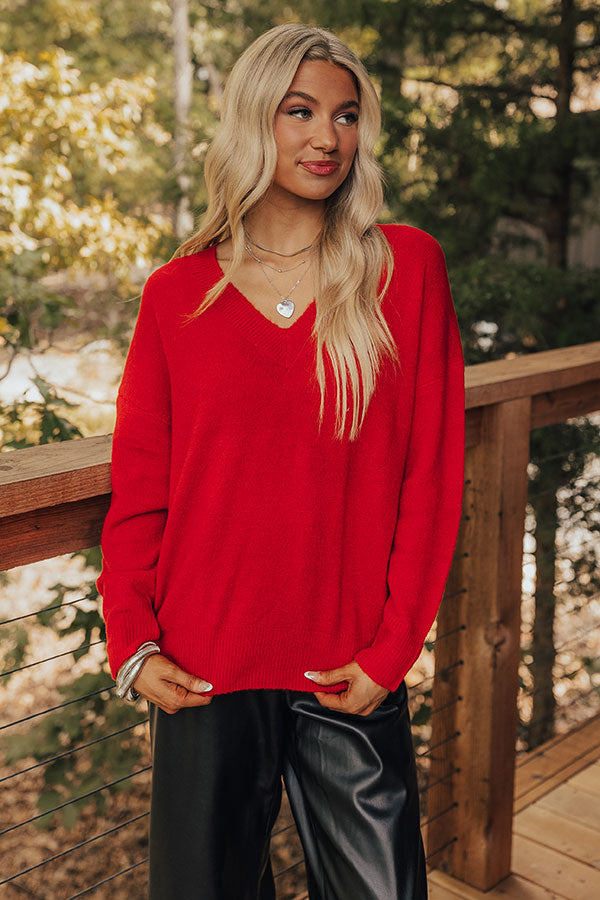 Ultimate Cozy Coy Smile Knit Sweater Top