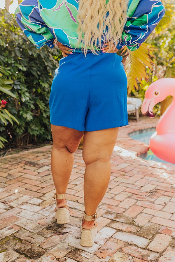 Premium Royal Blue High Waist Shorts - Ultimate Comfort & Style