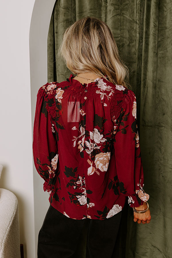 Premium Romantic Floral Chiffon Top