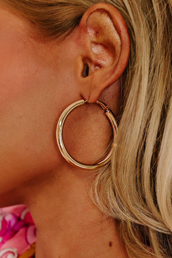 Ultimate Glam Gold Hoop Earrings - 2 Inch Chic Style