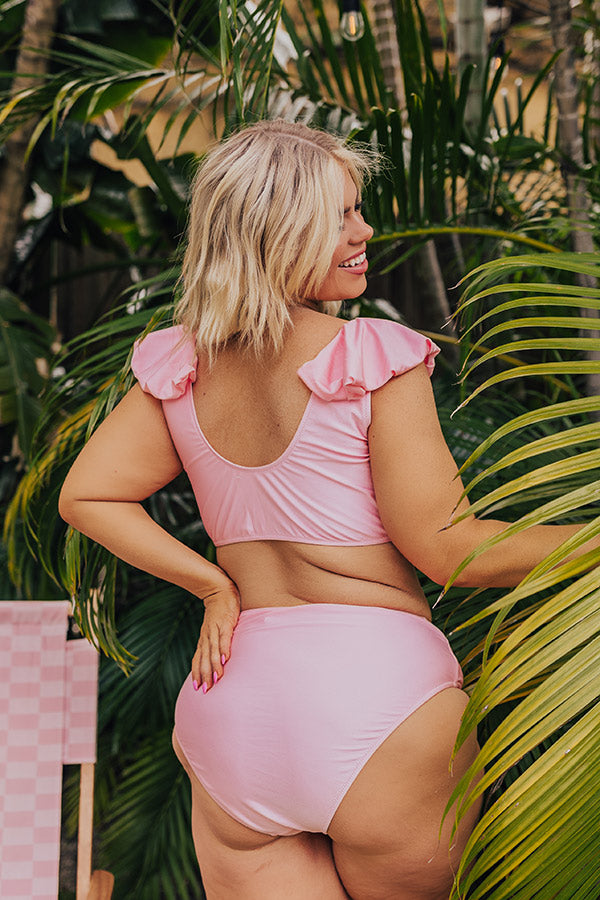 Ultimate Coastal Chic Ruffle Bikini Top - Curve-Hugging Style