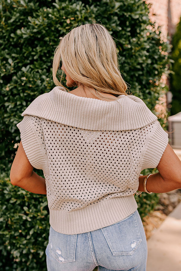 Premium Cozy Lifestyle Knit Top in Oatmeal - Ultimate Comfort & Style