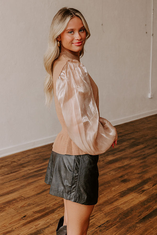Premium Martini Elegance Knit Top