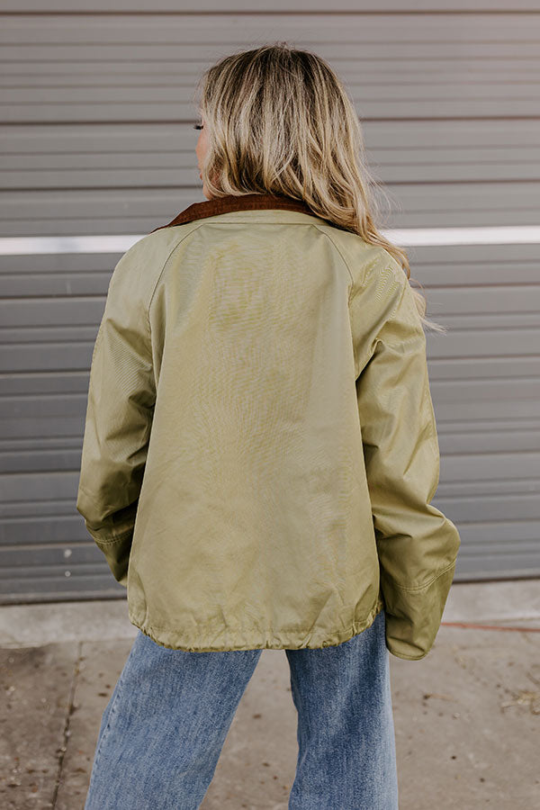 Ultimate Crisp Mornings Cargo Jacket in Sage – Premium Comfort & Style