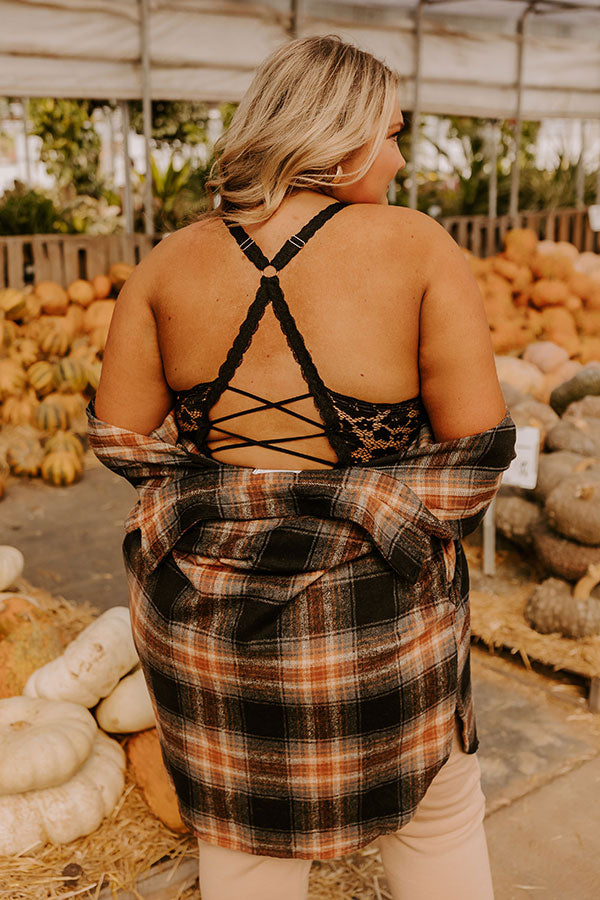 Ultimate Juliette Racerback Lace Bralette - Black Curves