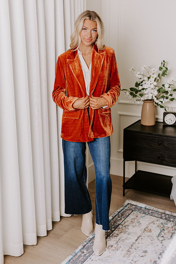 Premium Downtown Happy Hour Velvet Blazer - Ultimate Autumn Style
