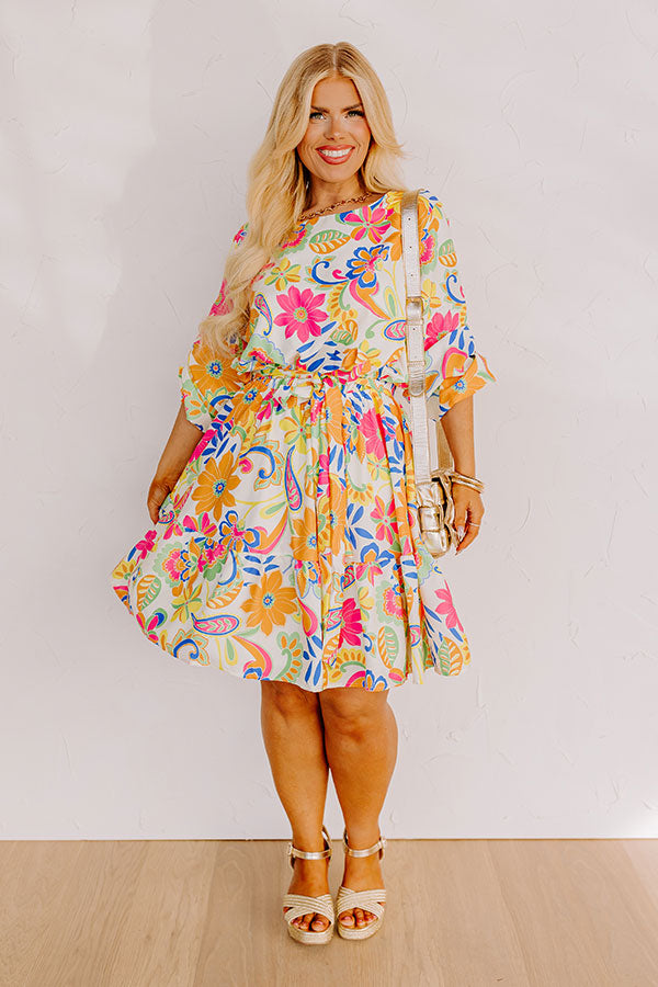 Premium Floral Midi Dress - Ultimate Style for Curves