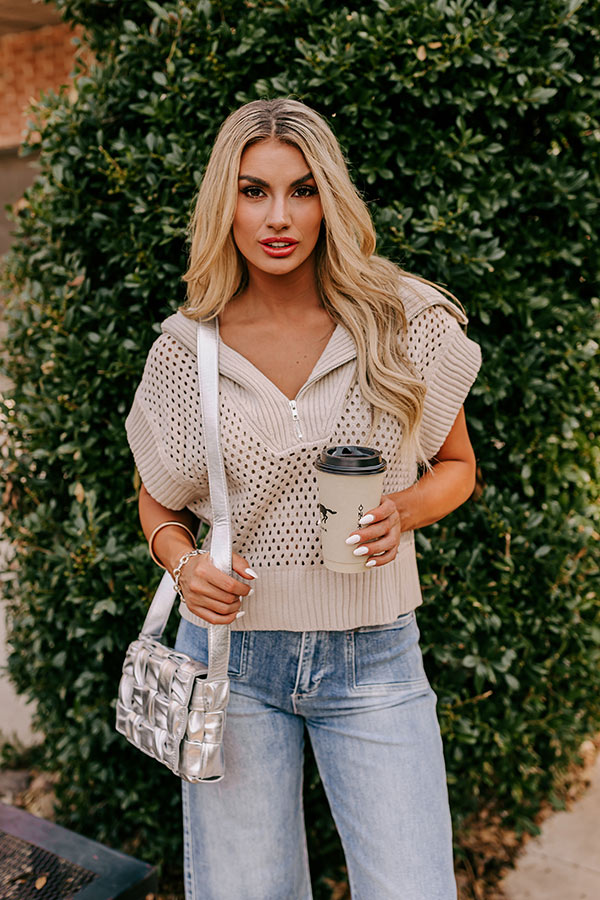 Premium Cozy Lifestyle Knit Top in Oatmeal - Ultimate Comfort & Style