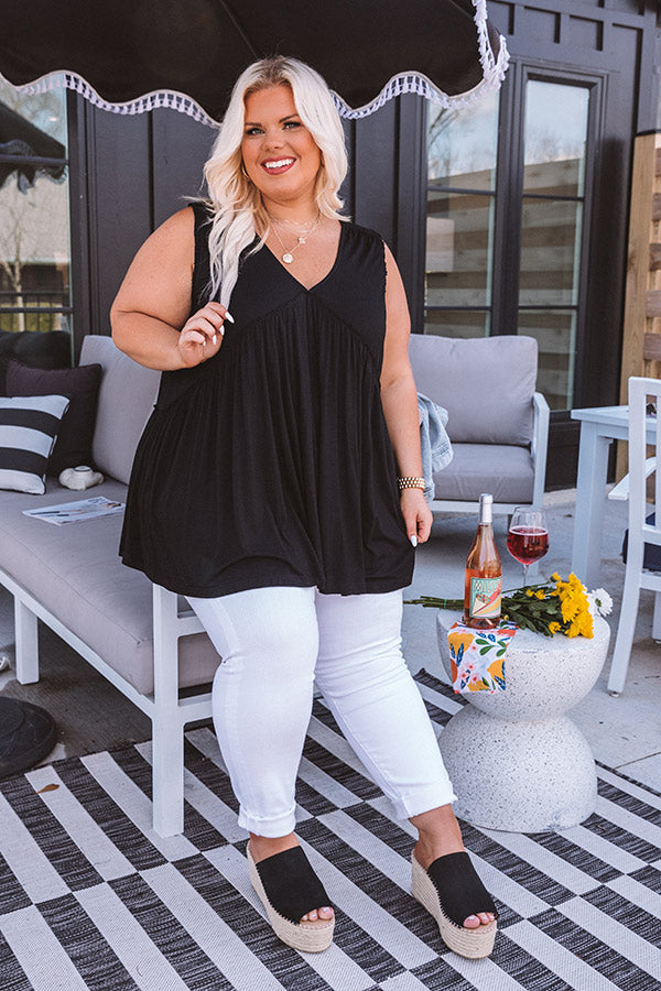 Ultimate Plus-Size Adley Babydoll Shift Tank - Black Curves