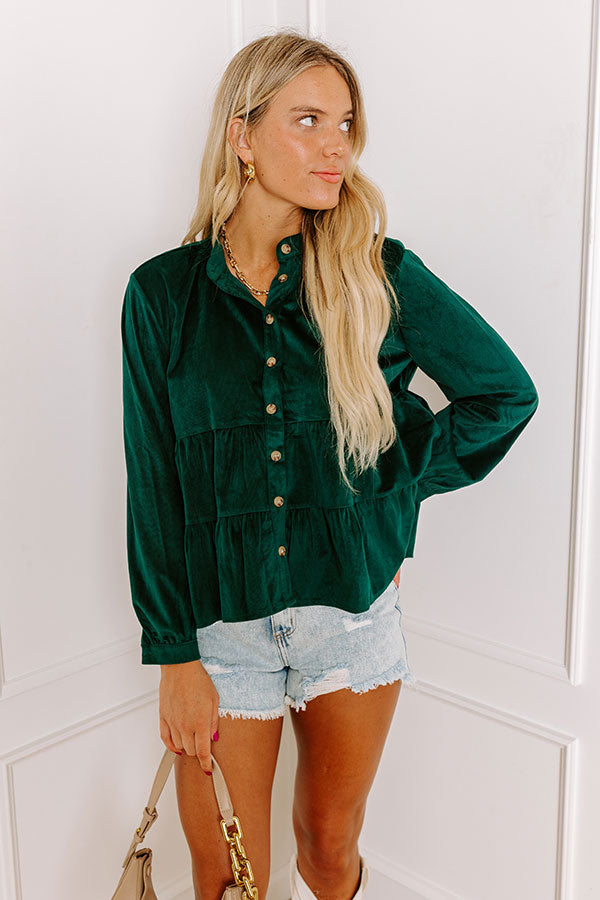 Premium Sonoma Sways Shift Top in Hunter Green - Ultimate Comfort & Style