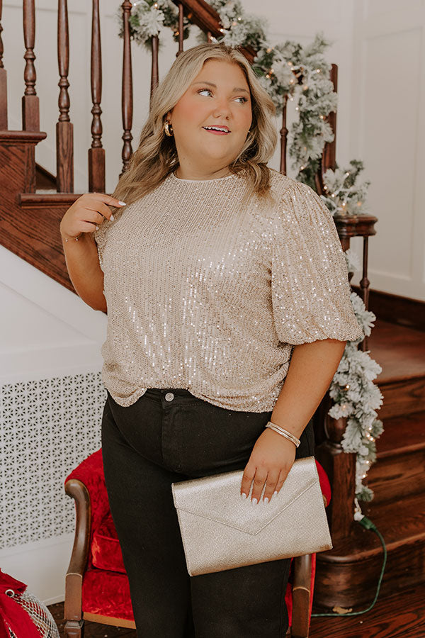 Ultimate Glam Sequin Top - Curve-Enhancing Style