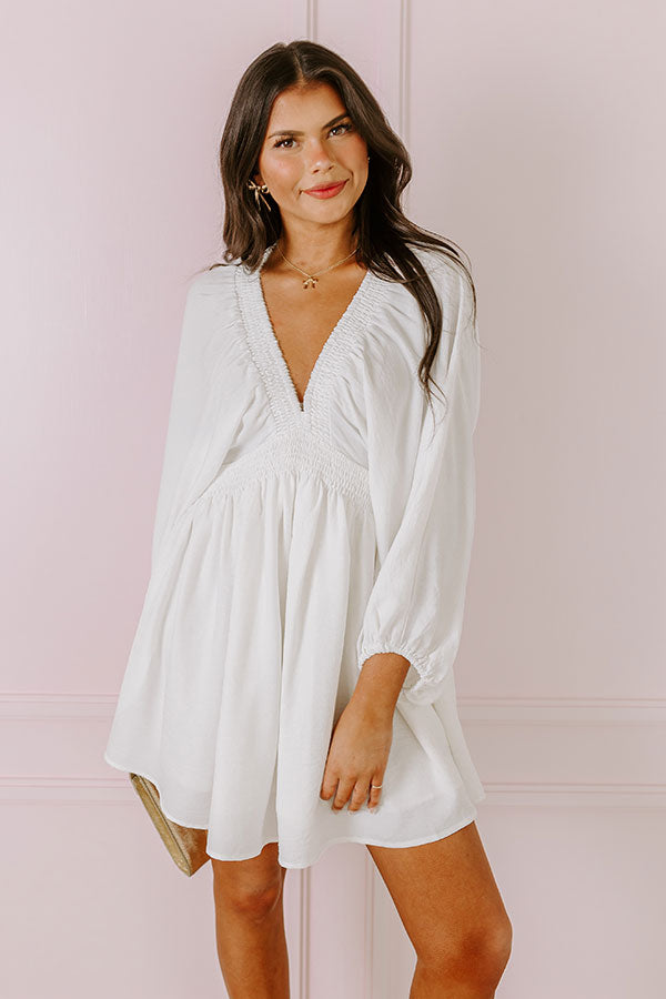 Premium White Babydoll Dress - Ultimate Flirty Style