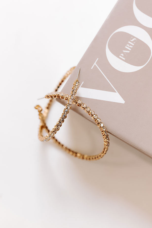 Ultimate Paris Nights Hoop Earrings - Sparkle & Glam