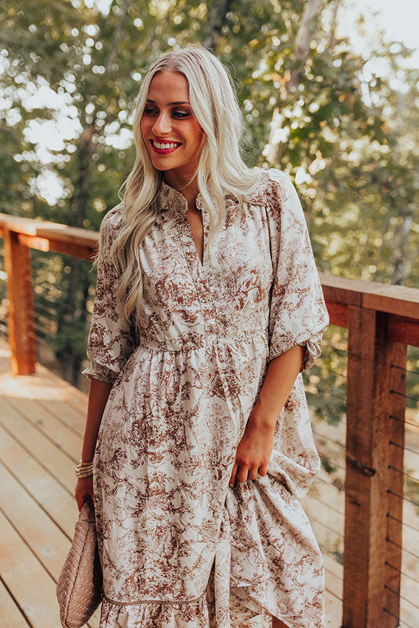 Premium Countryside Charm Midi Dress