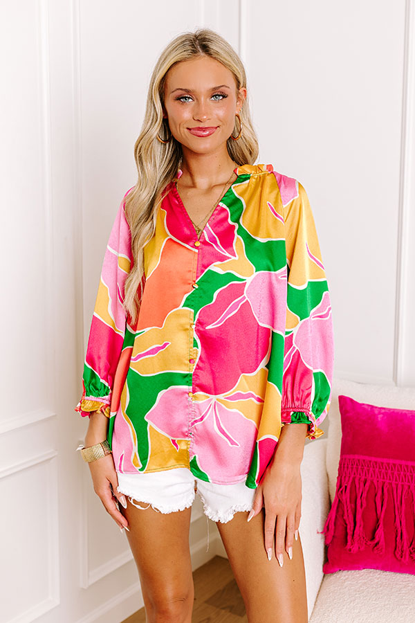 Premium Satin Ruffle Top - Perfect for Casual Outings