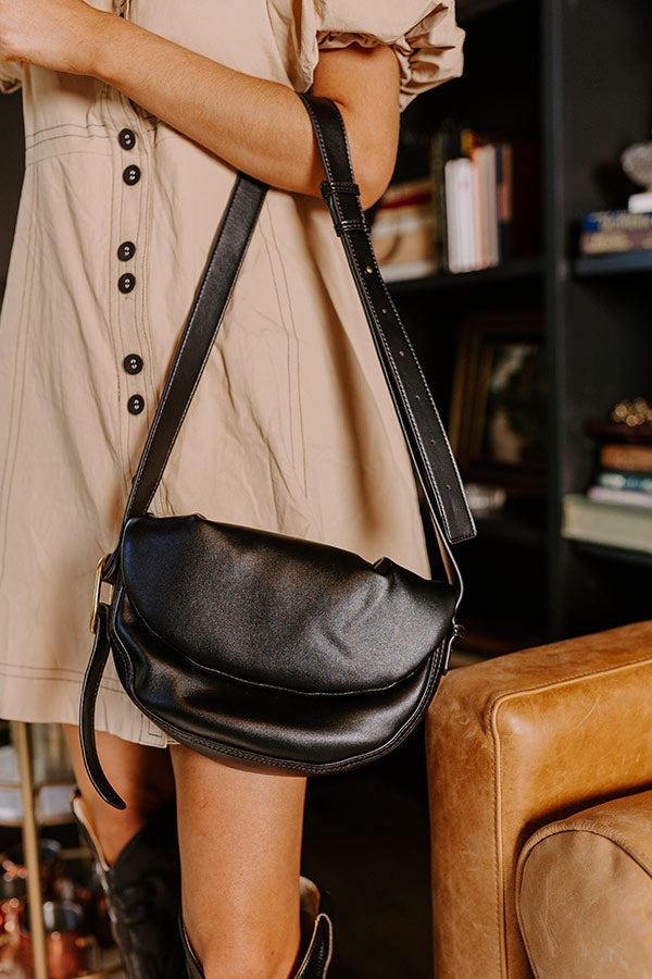 Ultimate Black Faux Leather Crossbody Bag