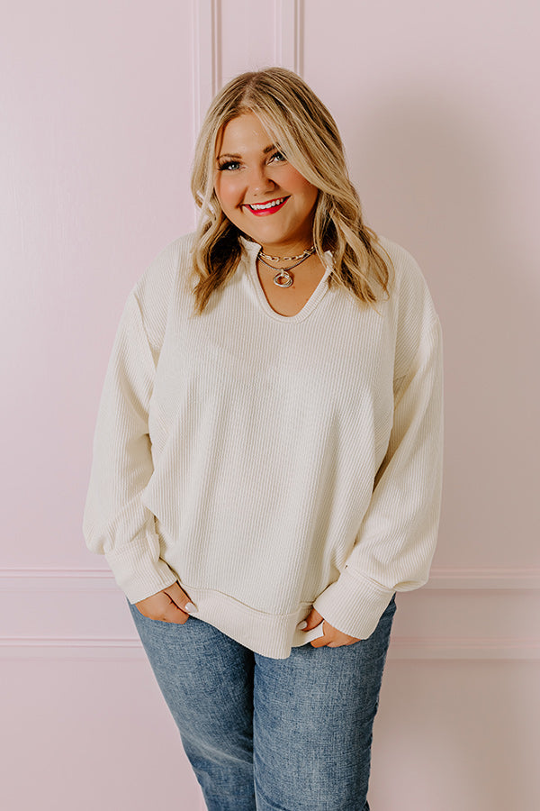 Premium Cream Curves Shift Top - Ultimate Casual Style